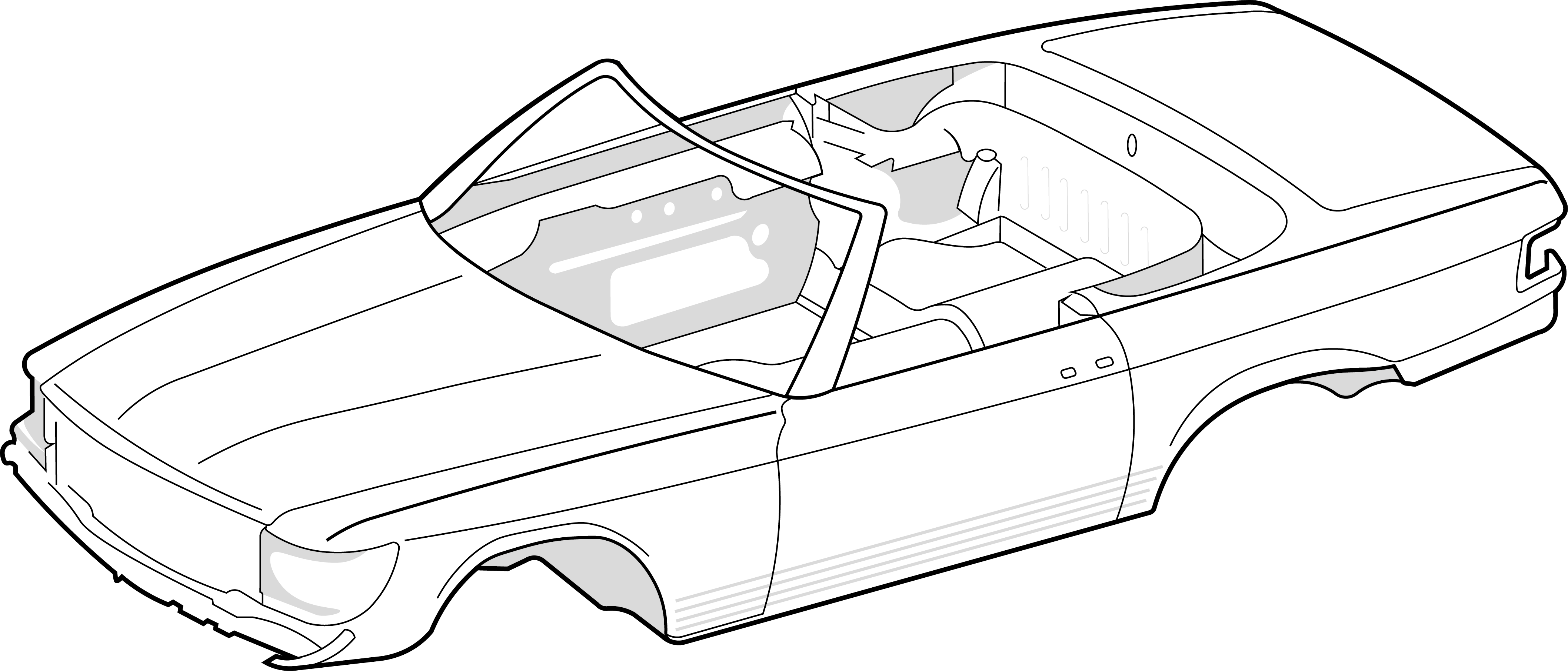 Mercedes-Benz SL 107 Body Parts
